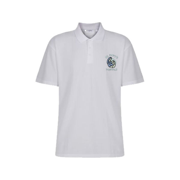 St Mary's Marnhull White Polo shirt Thumbnail