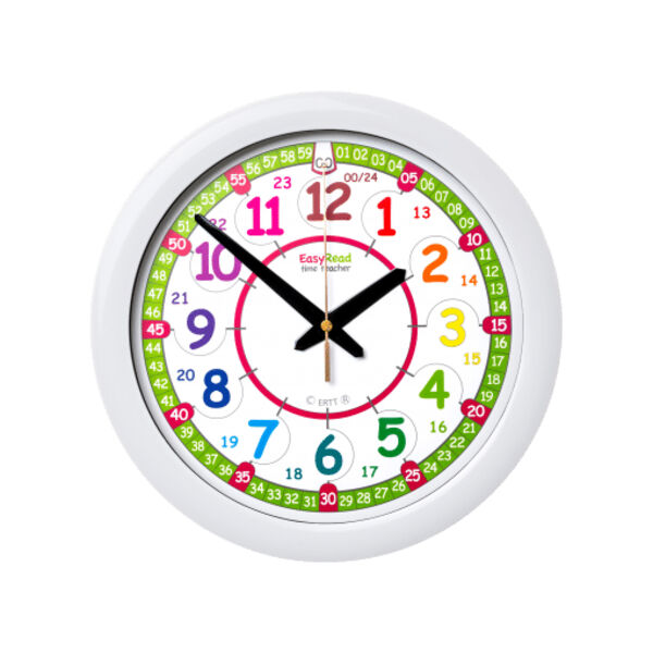 EasyRead Time Teacher Rainbow 24 Hour Wall Clock Thumbnail
